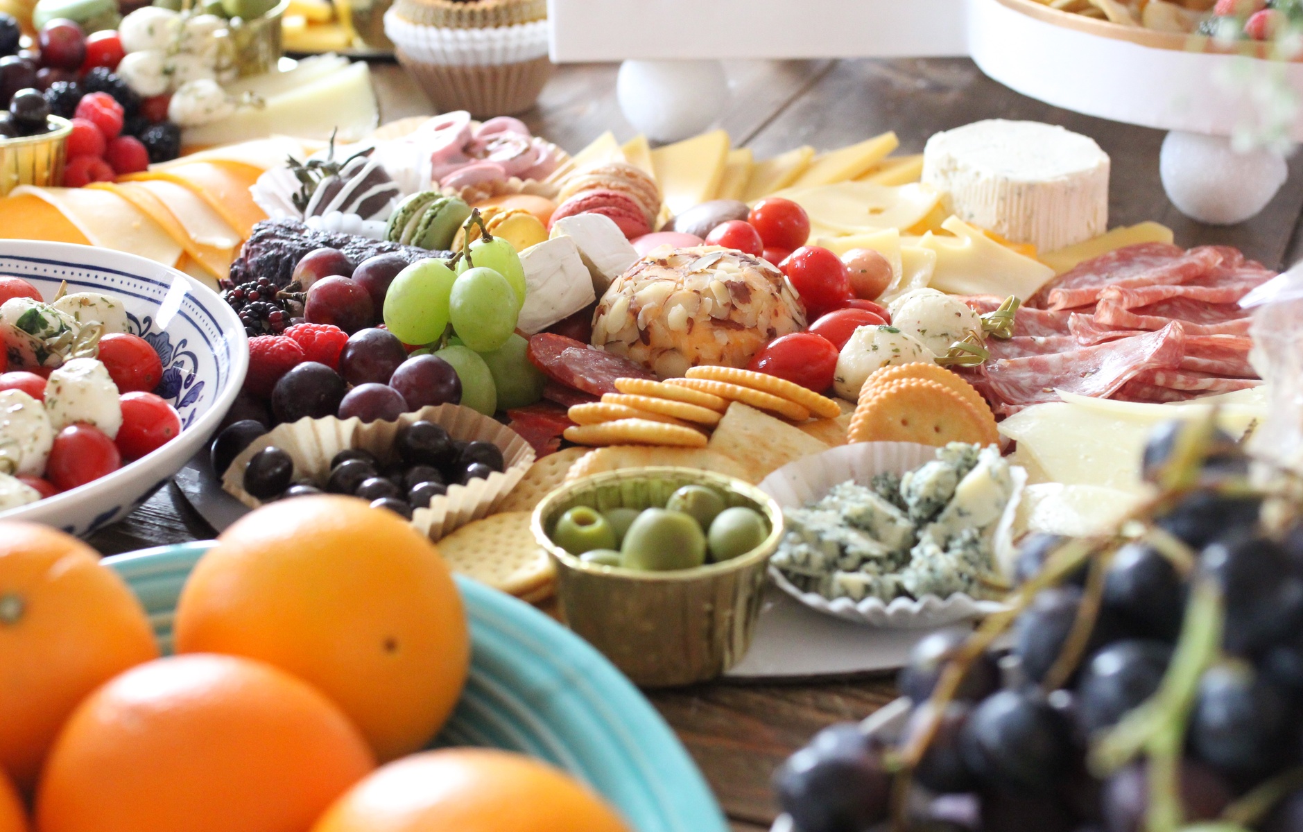 Wedding reception food display